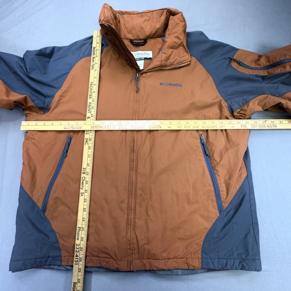 Vintage Columbia Colorblock Outdoor Jacket - Rust Orange & Slate Grey - Picture 6 of 14